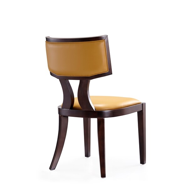 Manhattan Comfort Pulitzer Dining Chair (Set of Two) in Camel and Walnut - DC001-CL