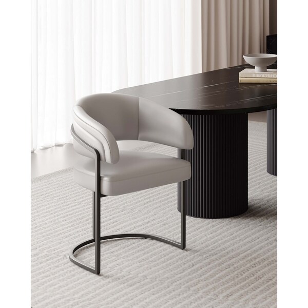 Manhattan Comfort Augusta Dining Chair in Light Grey - DC094-LG