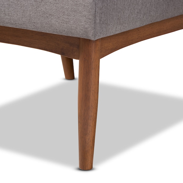 Baxton Studio Arvid Mid-Century Gray Upholstered Wood Dining Chair - 155-9307