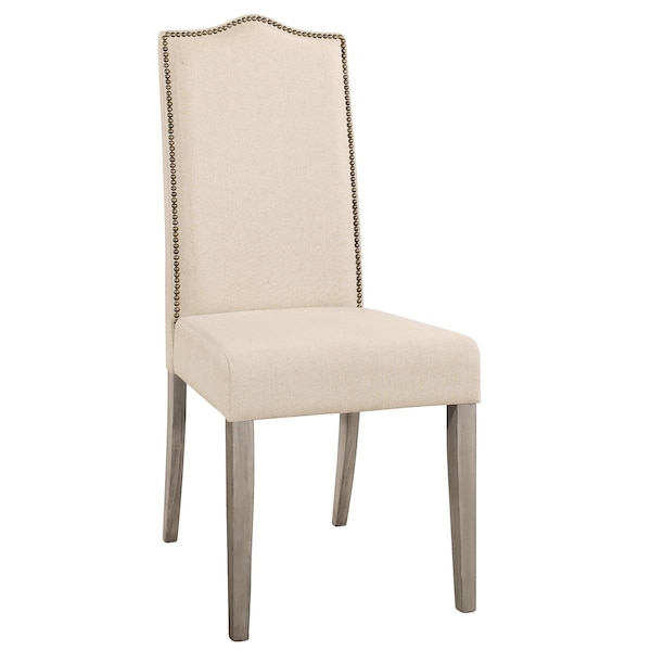 Carolina Cottage Romero Parson Chair - Weathered Gray with Linen - 22.5 x 41.5 x 18.5 in. - 1817-WGLN