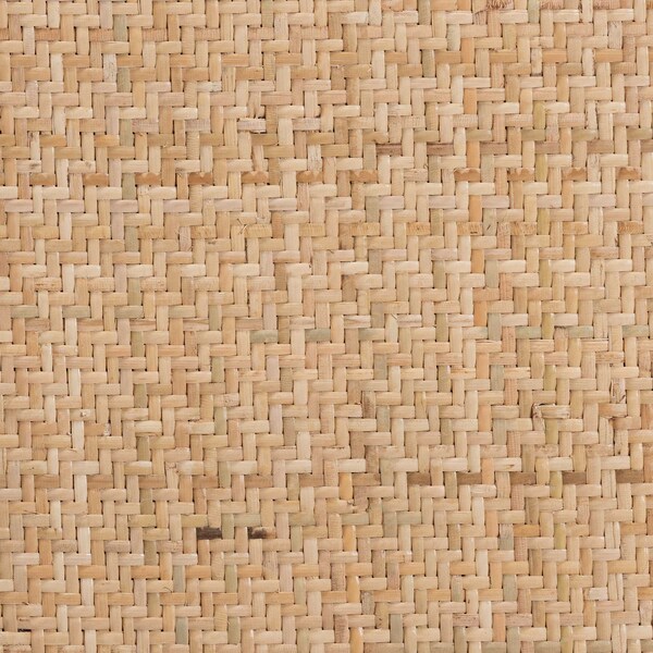 Baxton Studio Garold Mid-Century Brown Woven Rattan and Black Wood 2-Piece Cane Dining Chair Set PR - 195-2PC-12386-ZORO