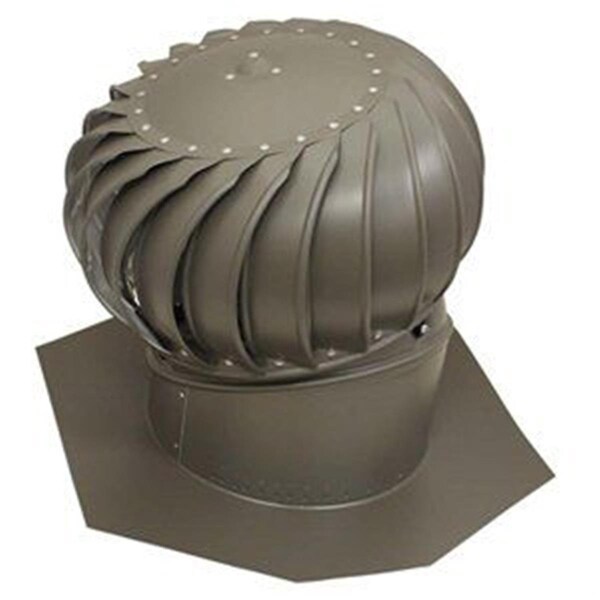 House 12 in. Weather Wood Internally Braced Aluminum Turbine - HO2484590