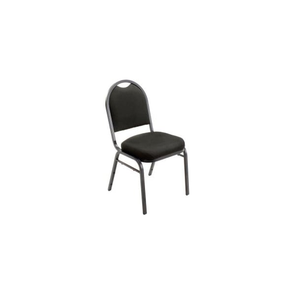 National Public Seating Interion Banquet Chair With Mid Back, Fabric, Black - INT-9260-BT