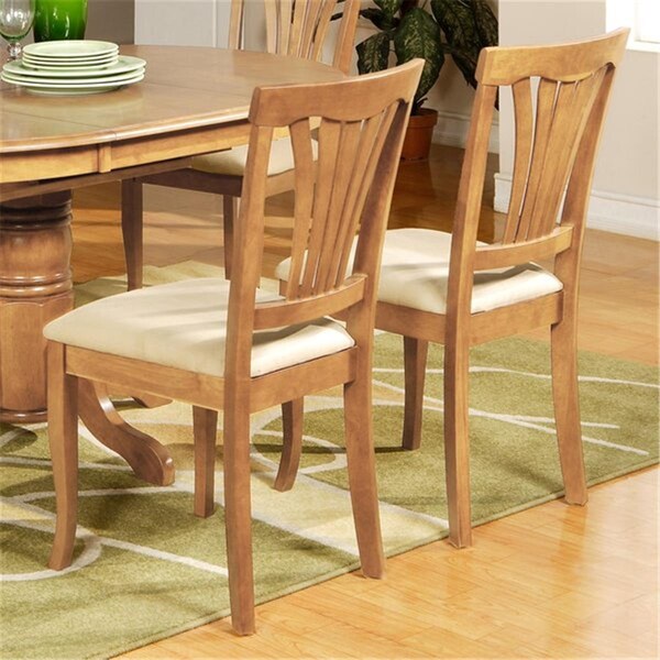 Latestluxury AVON11-CC-OAK 2 Avon Chair with Cushion Seat - Oak - LA2682555
