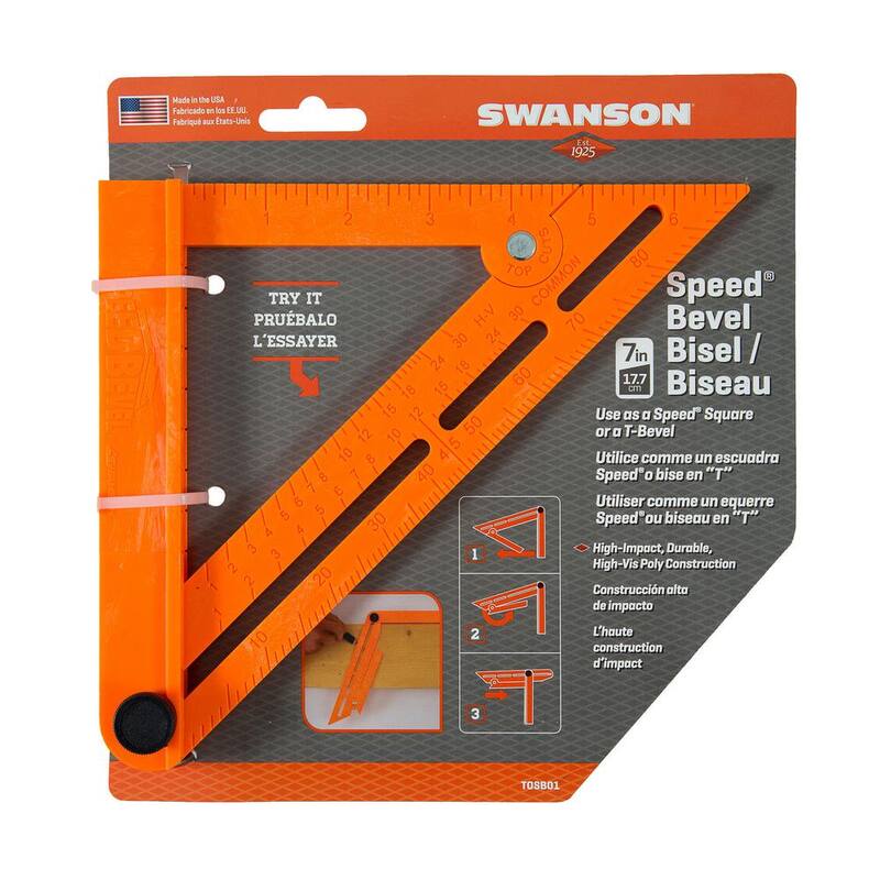 Swanson 7 in. Composite Speed Bevel 2-in-1 Folding Speed Square - TOSB01