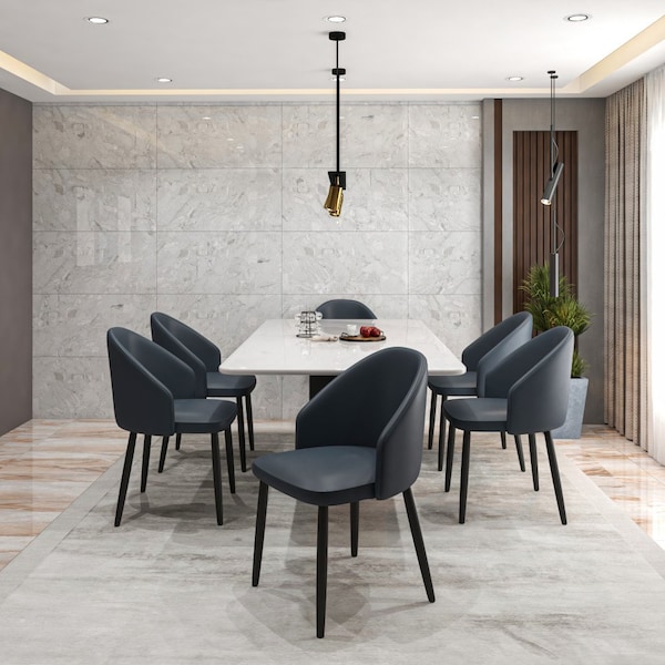 Leisuremod Paradiso Collection Modern Dining Seat in Black - PC50BL