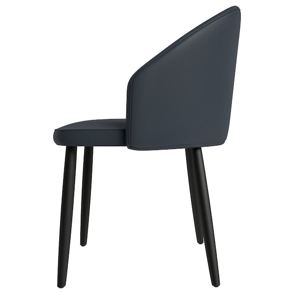 Leisuremod Paradiso Collection Modern Dining Seat in Black - PC50BL