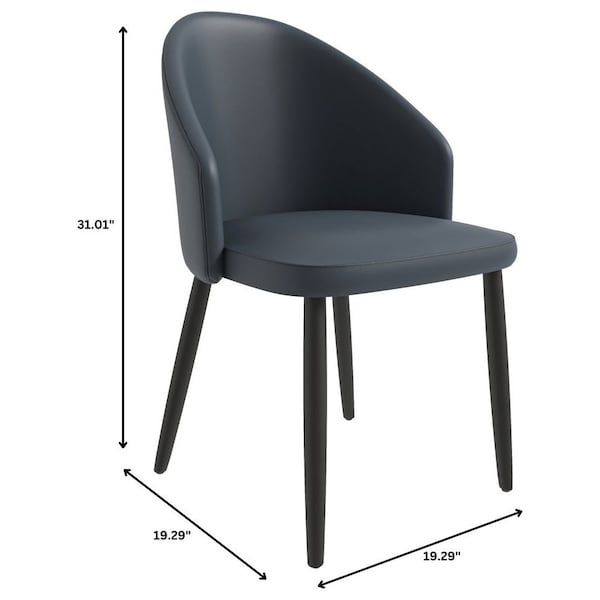 Leisuremod Paradiso Collection Modern Dining Seat in Black - PC50BL