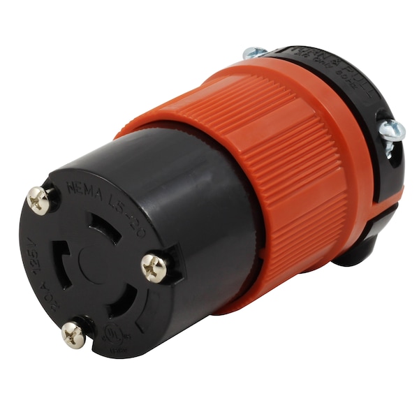 Ac Works NEMA L5-20R 20A 125V 3-Prong Locking Female Connector with UL, C-UL Approval - ASL520R