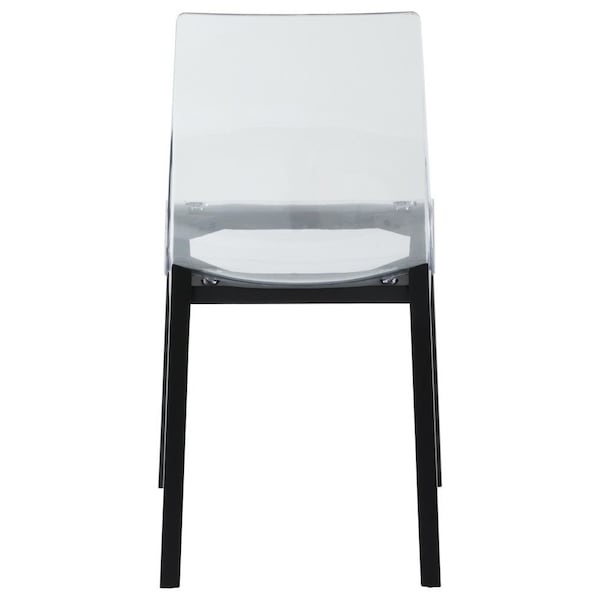 Leisuremod Marsden Modern Dining Side Chair with Beech Wood Legs, Black, 4PK - MCBL-16CL4