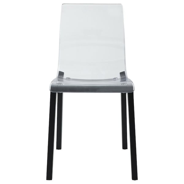 Leisuremod Marsden Modern Dining Side Chair with Beech Wood Legs, Black, 4PK - MCBL-16CL4