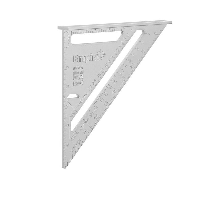 Empire 7 in. Magnum Aluminum Rafter Square with 9 in. Torpedo Level - 2990-EM81.9