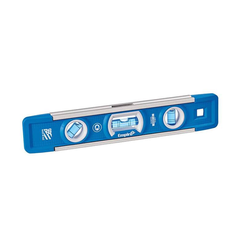 Empire 7 in. Magnum Aluminum Rafter Square with 9 in. Torpedo Level - 2990-EM81.9