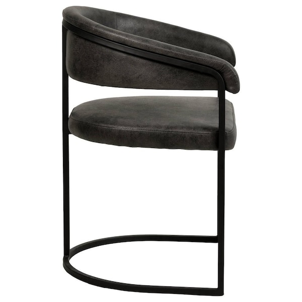 Leisuremod Aero Collection Modern Dining Chair in Charcoal, 4PK - AC23CH4