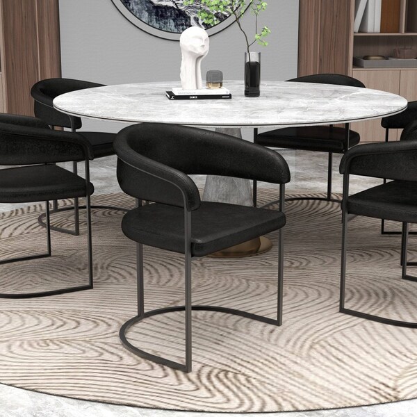 Leisuremod Aero Collection Modern Dining Chair in Charcoal, 4PK - AC23CH4