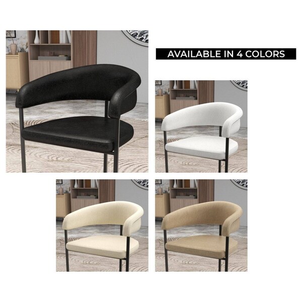 Leisuremod Aero Collection Modern Dining Chair in Charcoal, 4PK - AC23CH4