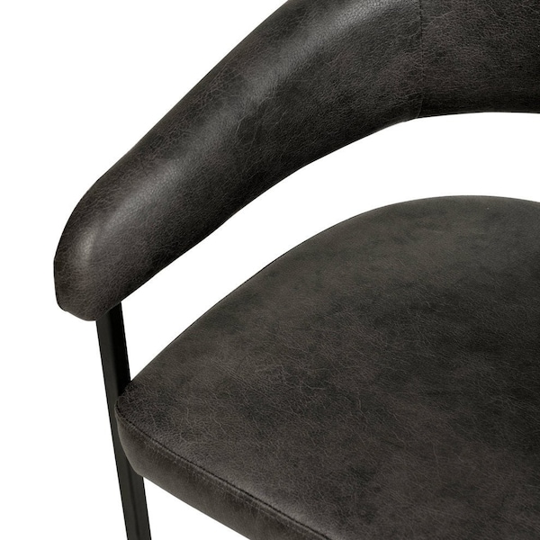 Leisuremod Aero Collection Modern Dining Chair in Charcoal, 4PK - AC23CH4