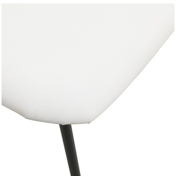 Leisuremod Lyra Collection Modern Chair in Natural Wood back and White Seat - LCNW-41W