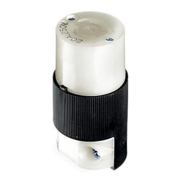 Bryant Locking Device, Female Connector Body, 20A 250V, 2-Pole 2-Wire Non-Grounding, L2-20R, Scrw Term, Gry - 7101