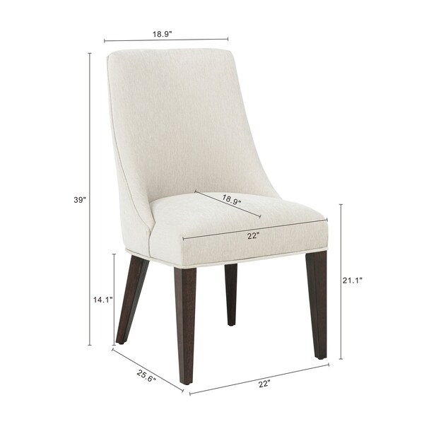 Manhattan Comfort Beever Dining Chair in Cream - Set of 2 - DC103-CR