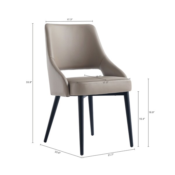 Manhattan Comfort 6-Piece Tremont Dining Chair in Taupe - 6-DC104-TP