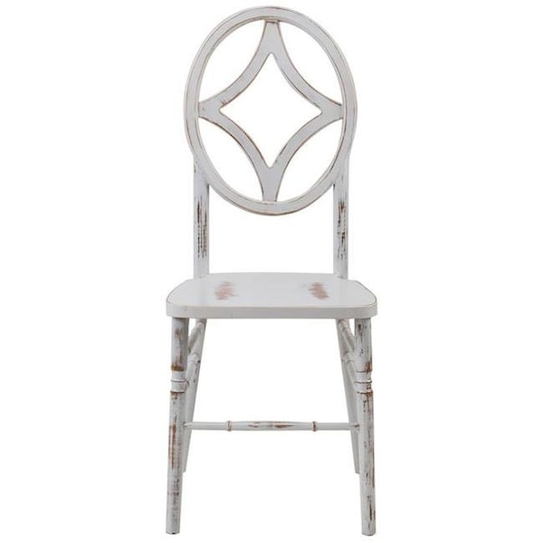 Commercial Seating Products Commercial Seating Products W-433-VR-DIAMOND-LWW Veronique Series Stackable Diamond Wood Dining Chair - Lime White Wash - 38.75 in. - W-433-VR-DIAMOND-LWW-WEB1