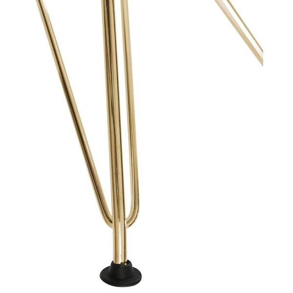 Leisuremod Cresco Plastic Dining Side Chair with Gold Base, Clear - CR19CLG