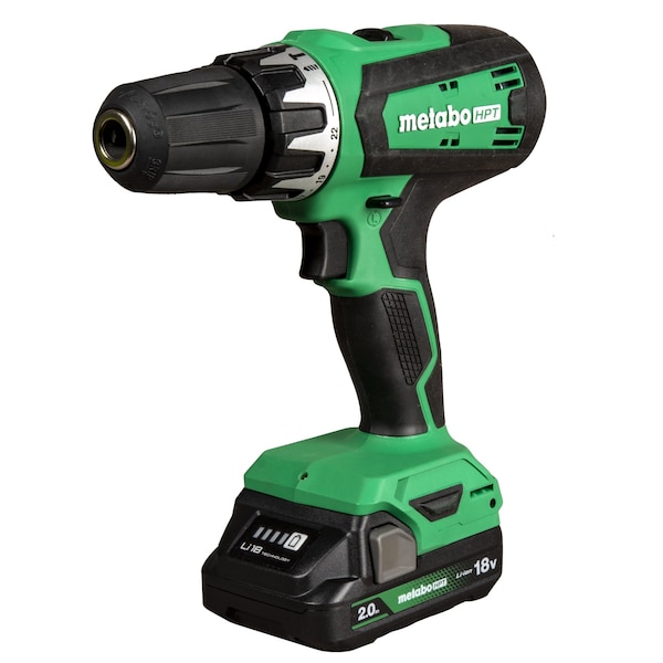 Metabo Hpt 18V Cordless Brushed Driver Drill Kit 1 x 2.0Ah - DS18DFXM