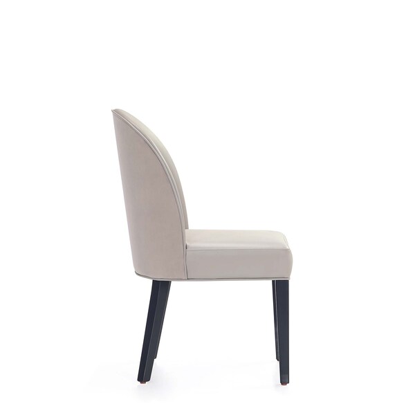 Manhattan Comfort 6-Piece Hillman Dining Chair and Arm Chair in Light Grey - 6-DC087AR2-LG