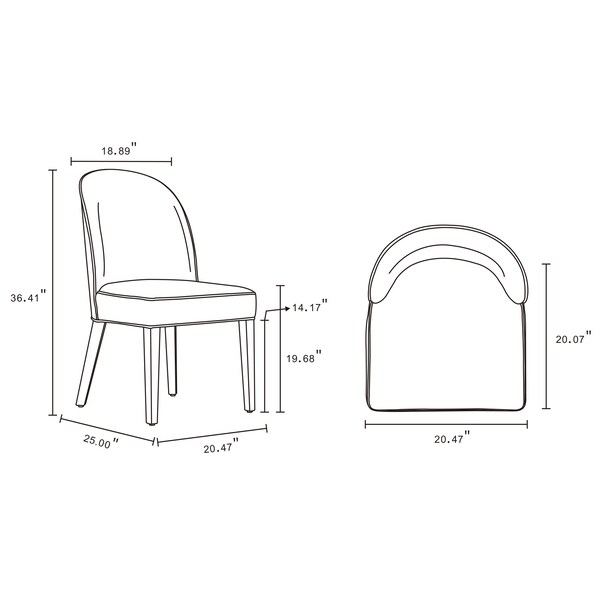 Manhattan Comfort 6-Piece Hillman Dining Chair and Arm Chair in Light Grey - 6-DC087AR2-LG