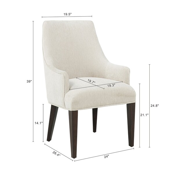 Manhattan Comfort Beever Dining Armchair in Cream - DC103AR-CR