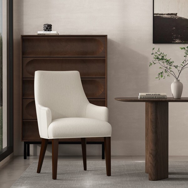 Manhattan Comfort Beever Dining Armchair in Cream - DC103AR-CR