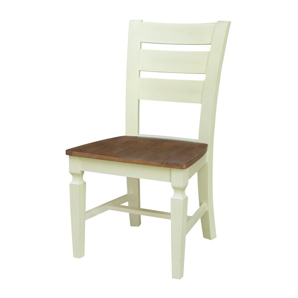International Concepts Vista Ladderback Chairs, Hickory/Shell, Set of 2 - CI79-57P