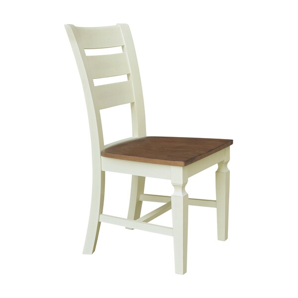 International Concepts Vista Ladderback Chairs, Hickory/Shell, Set of 2 - CI79-57P