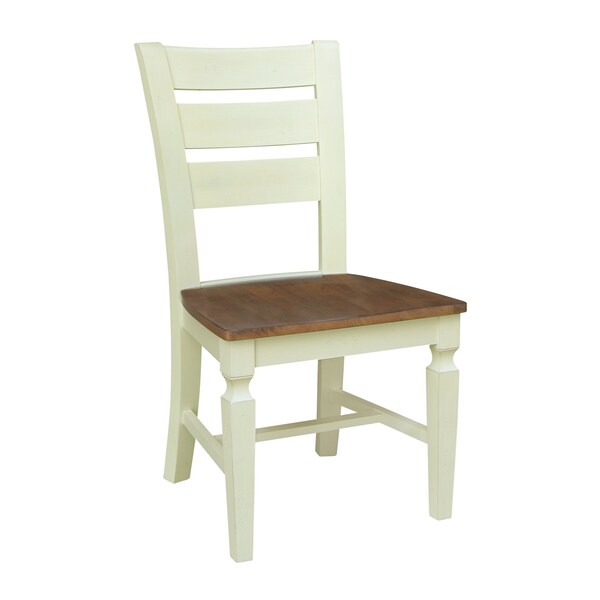 International Concepts Vista Ladderback Chairs, Hickory/Shell, Set of 2 - CI79-57P