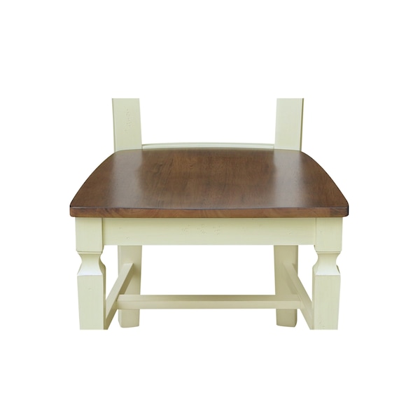 International Concepts Vista Ladderback Chairs, Hickory/Shell, Set of 2 - CI79-57P