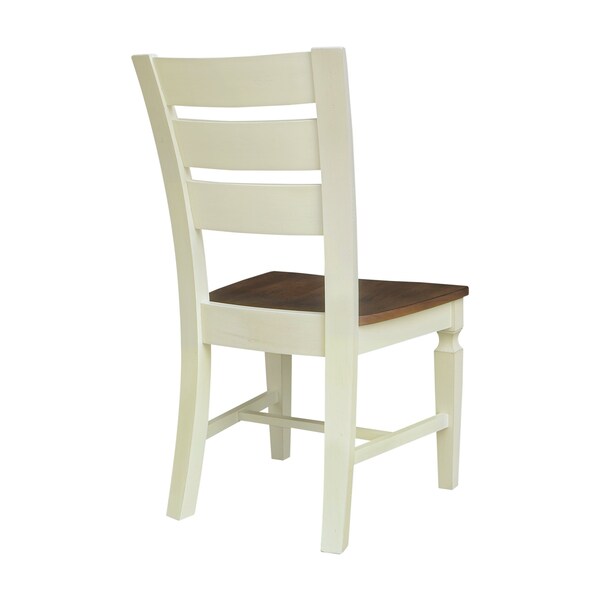International Concepts Vista Ladderback Chairs, Hickory/Shell, Set of 2 - CI79-57P