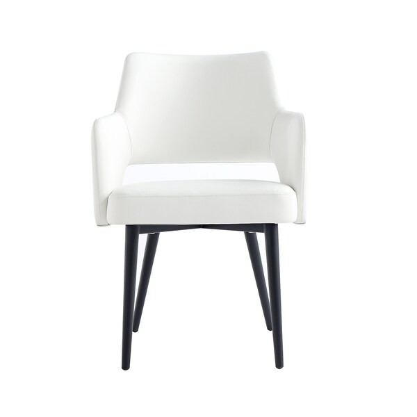 Manhattan Comfort Tremont Dining Arm Chair in White - DC104AR-WH