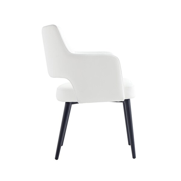 Manhattan Comfort Tremont Dining Arm Chair in White - DC104AR-WH
