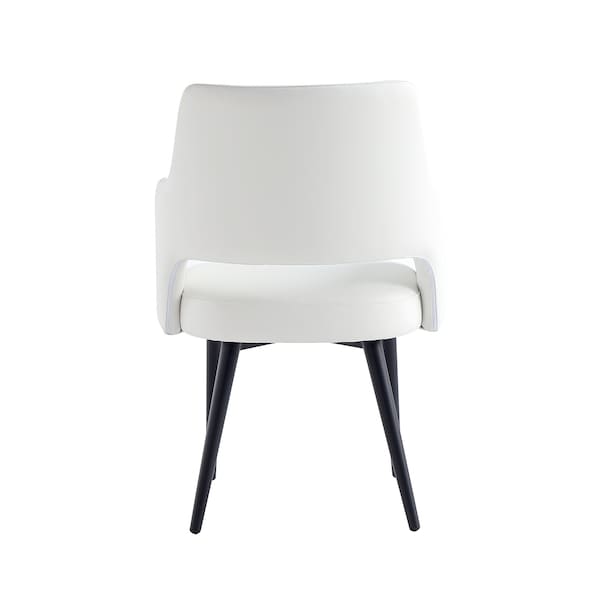 Manhattan Comfort Tremont Dining Arm Chair in White - DC104AR-WH