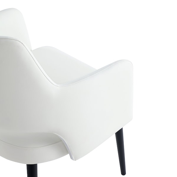 Manhattan Comfort Tremont Dining Arm Chair in White - DC104AR-WH