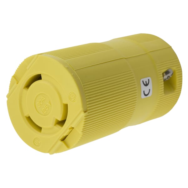 Hubbell Wiring Device-Kellems Locking Devices, Twist-Lock®, Corrosion Resistant Valise® Connector, 30A, 125V AC, 2 Pole, 3 Wire Grounding, NEMA L5-30R, Corrosion resistant nylon - HBL26CM13V