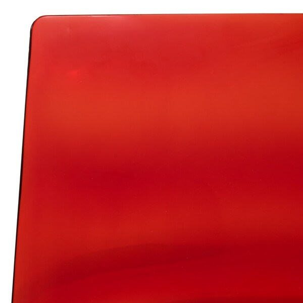 Leisuremod Astor Water Ripple Design Dining Chair, Transparent Red, 2PK - AC20TR2