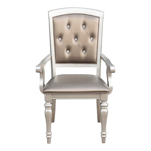 Homelegance Orsina Arm Chair, Silver - 5477NA