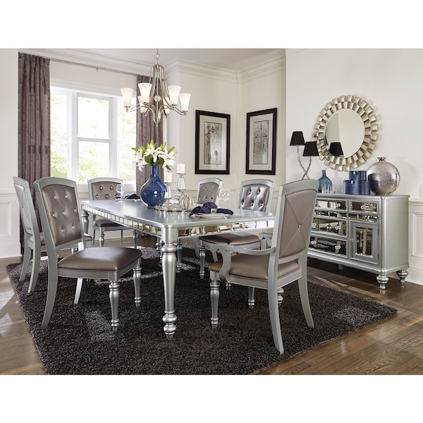 Homelegance Orsina Arm Chair, Silver - 5477NA
