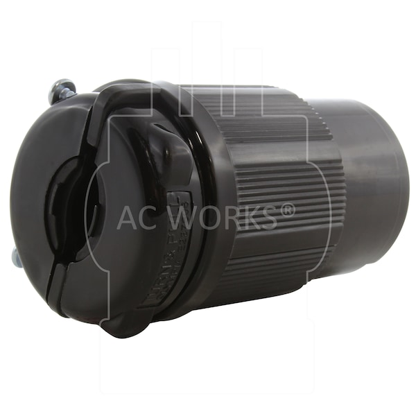 Ac Works NEMA L14-30R 30A 125/250V 4-Prong Locking Female Connector with UL C-UL Listing in Black - ASL1430R-BK