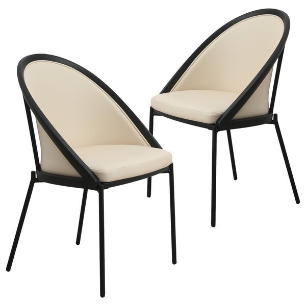 Leisuremod Urbane Collection Modern Dining Chair in Taupe, 2PK - UC21TP2