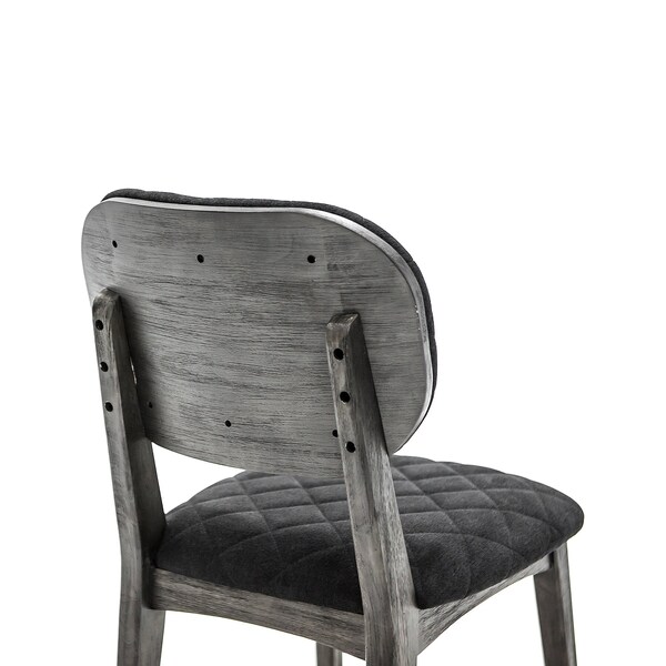 Armen Living Katelyn Midnight Open Back Dining Chair - Set of 2 - LCKASITGMN