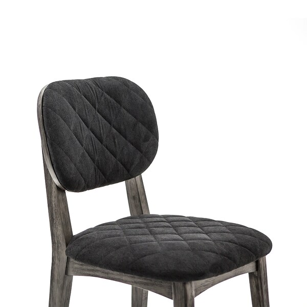 Armen Living Katelyn Midnight Open Back Dining Chair - Set of 2 - LCKASITGMN