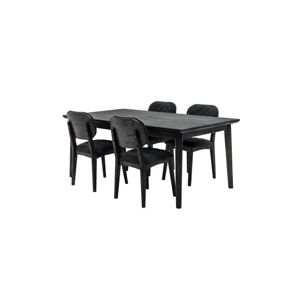 Armen Living Katelyn Midnight Open Back Dining Chair - Set of 2 - LCKASITGMN